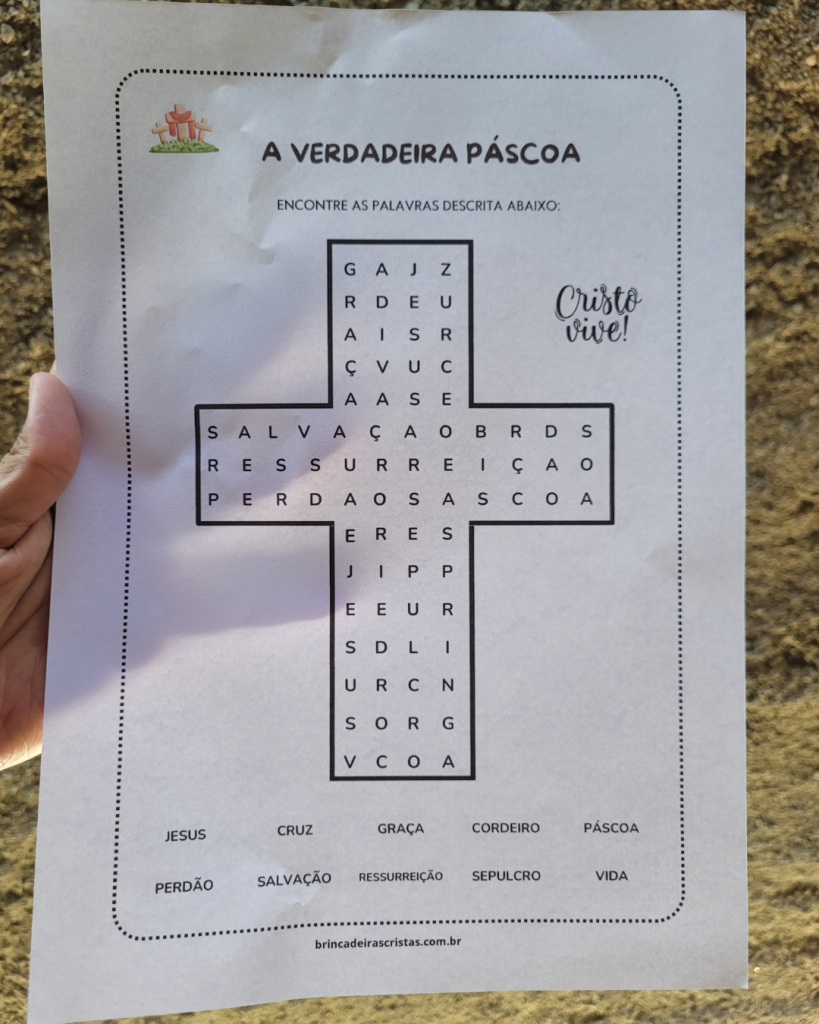 Caça Palavras Páscoa – O Saber Lúdico